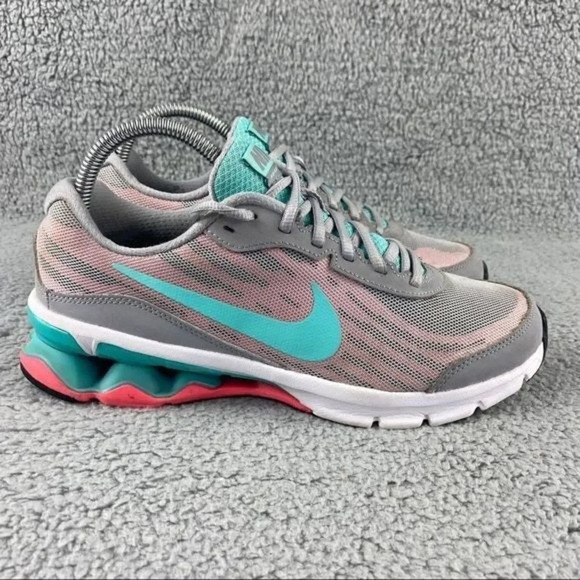 NIKE REAX RUN 9 Shoes Womens 8 Running Training Gray Turquoise Sneakers Lace Up - Picture 2 of 12